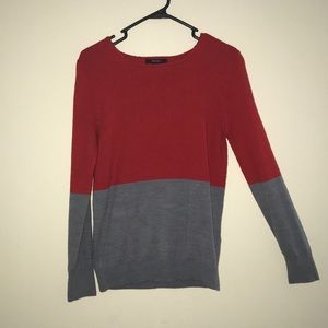 Color-block Pull-over sweater